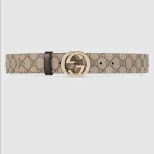 Gucci GG Supreme belt with G buckle